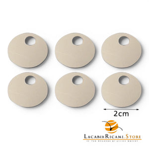 PAILLETTES Tonde Grandi Lisce 20 mm - Colore: 46689 - CHAMPAGNE MADREPERLA - by LacariaRicami.Store