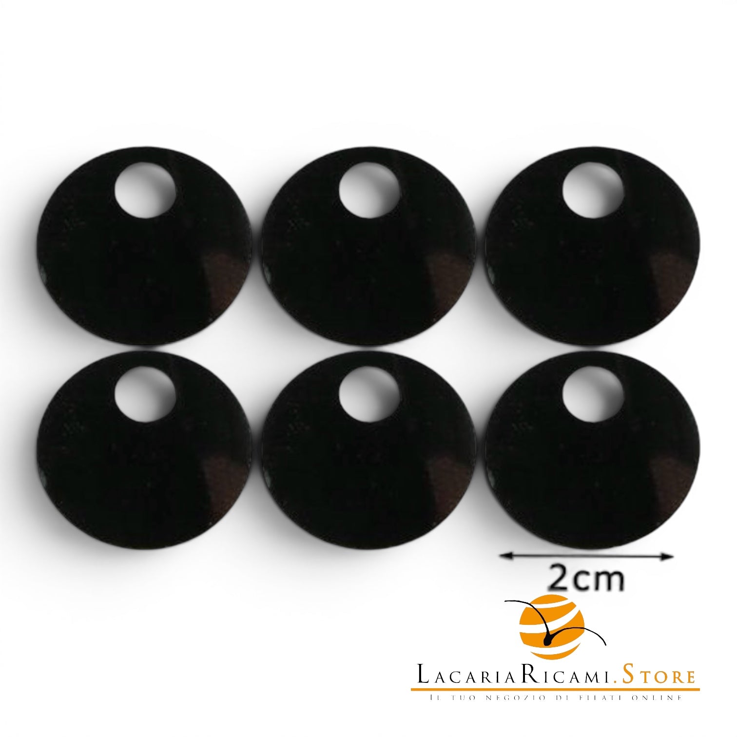PAILLETTES Tonde Grandi Lisce 20 mm - Colore: 47129 - PETROLIO MADREPERLA - by LacariaRicami.Store