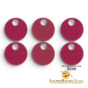 PAILLETTES Tonde Grandi Lisce 20 mm - Colore: 52680 - FUCSIA MADREPERLA - by LacariaRicami.Store