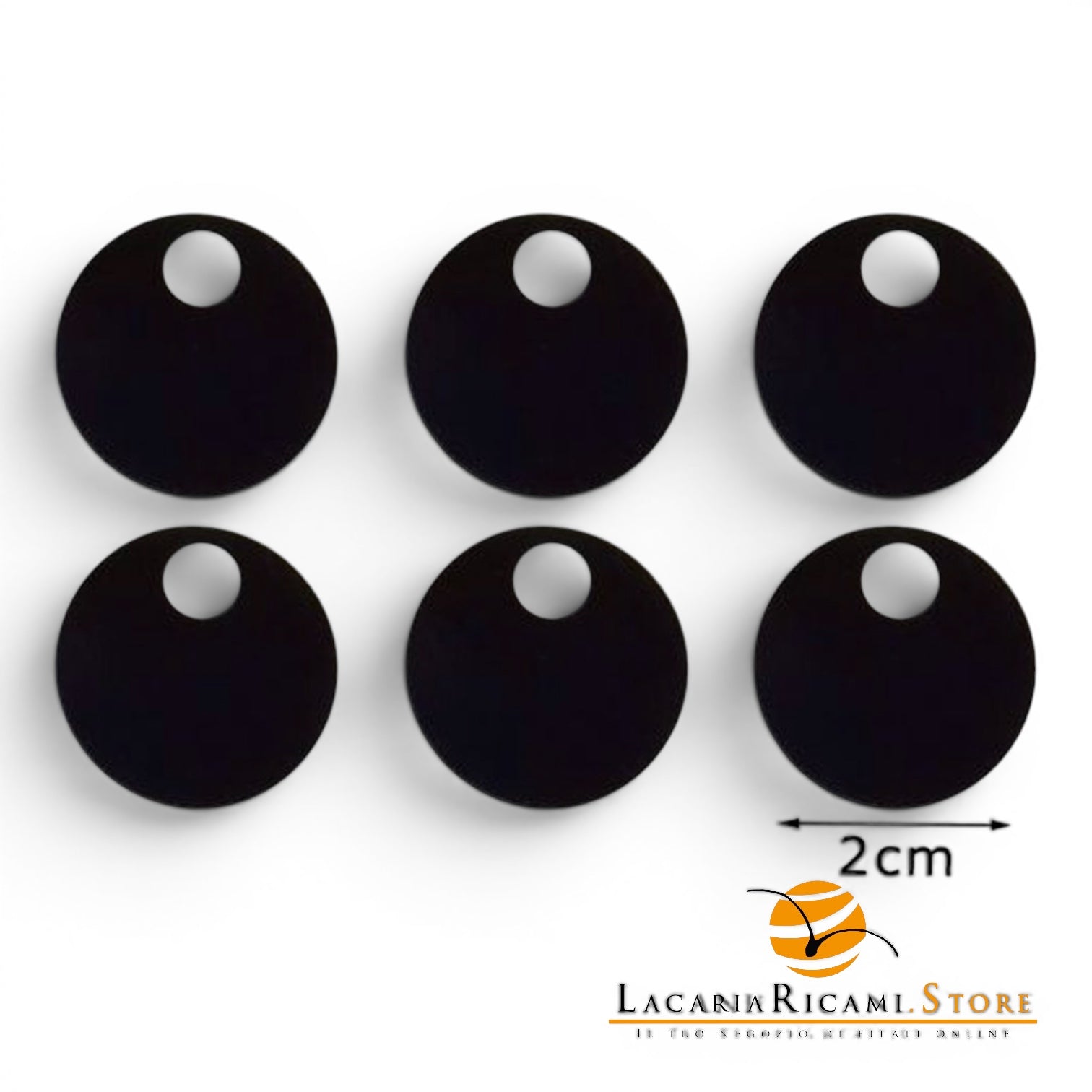 PAILLETTES Tonde Grandi Lisce 20 mm - Colore: 52765 - NERO ARCOBALENO MADREPERLA - by LacariaRicami.Store