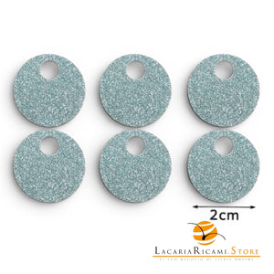 PAILLETTES Tonde Grandi Lisce 20 mm - Colore: 53519 - CELESTE GLITTER - by LacariaRicami.Store