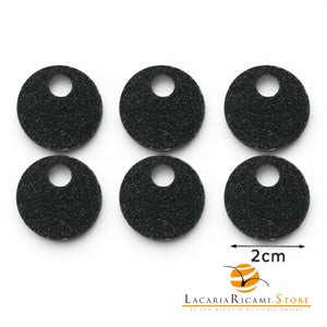 PAILLETTES Tonde Grandi Lisce 20 mm - Colore: 53526 - NERO GLITTER - by LacariaRicami.Store