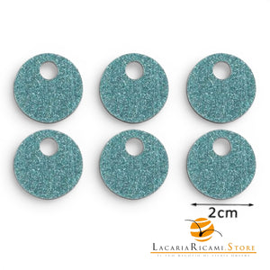 PAILLETTES Tonde Grandi Lisce 20 mm - Colore: 53601 - AZZURRO GLITTER - by LacariaRicami.Store