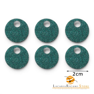 PAILLETTES Tonde Grandi Lisce 20 mm - Colore: 53625 - VERDE SMERALDO GLITTER - by LacariaRicami.Store