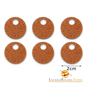 PAILLETTES Tonde Grandi Lisce 20 mm - Colore: 53656 - ARANCIO GLITTER - by LacariaRicami.Store