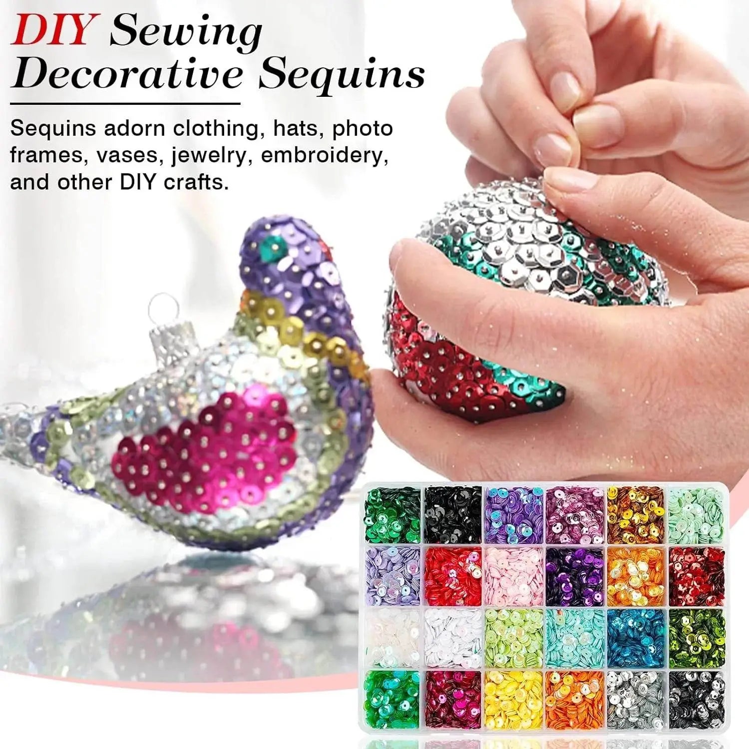 PAILLETTES Per Decorazioni, Piatte, Rotonde e Concave 5mm - 500Grammi - - LacariaRicami.Store