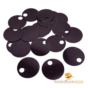 PAILLETTES Tonde Grandi Lisce 25 mm - Colore: M2251 - MELANZANA - by LacariaRicami.Store