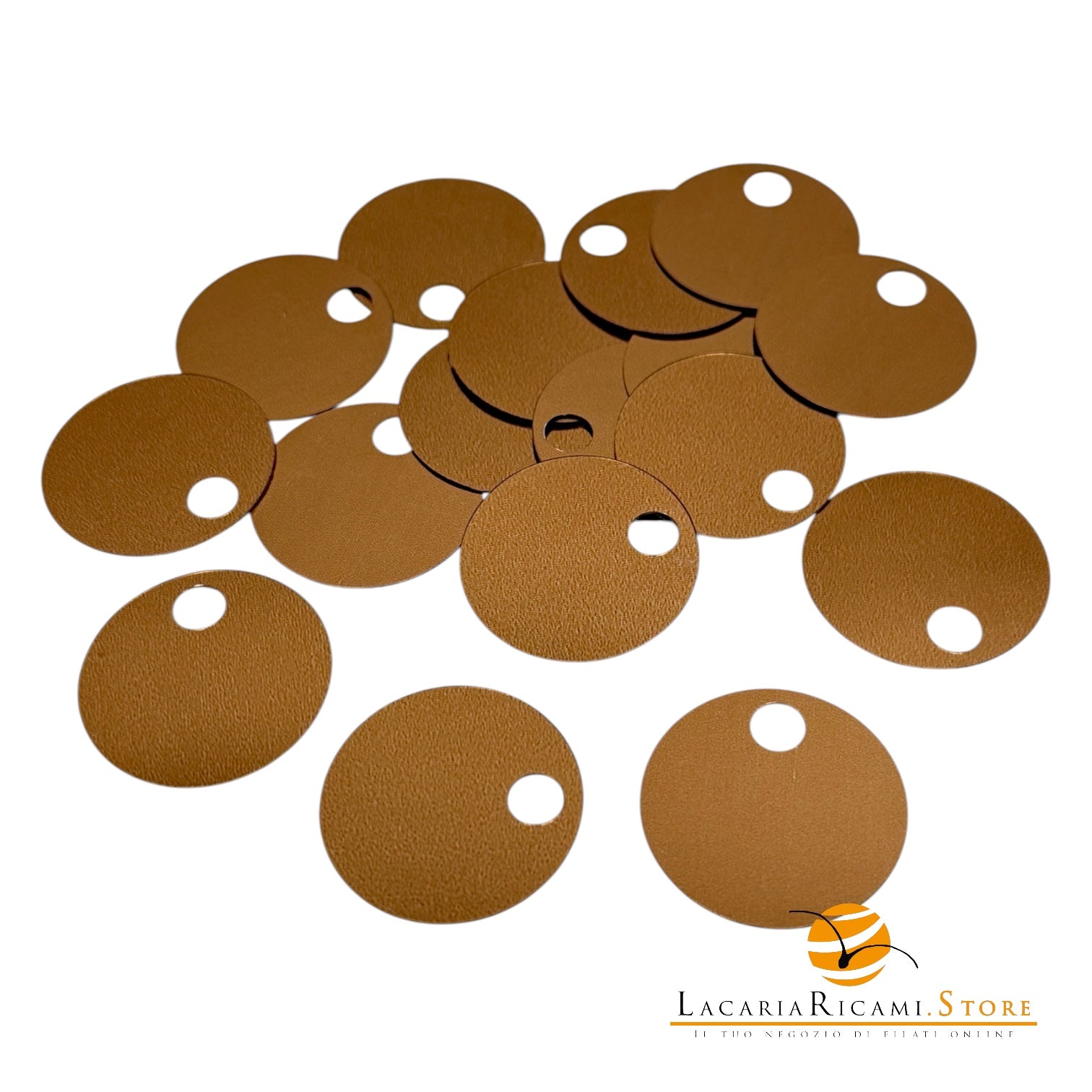 PAILLETTES Tonde Grandi Lisce 25 mm - Colore: M49 - BRONZO - by LacariaRicami.Store