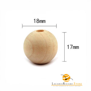 PERLE DI LEGNO - Colore: (15pz) - 18x17mm - by LacariaRicami.Store