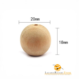 PERLE DI LEGNO - Colore: (12pz) - 20x18mm - by LacariaRicami.Store
