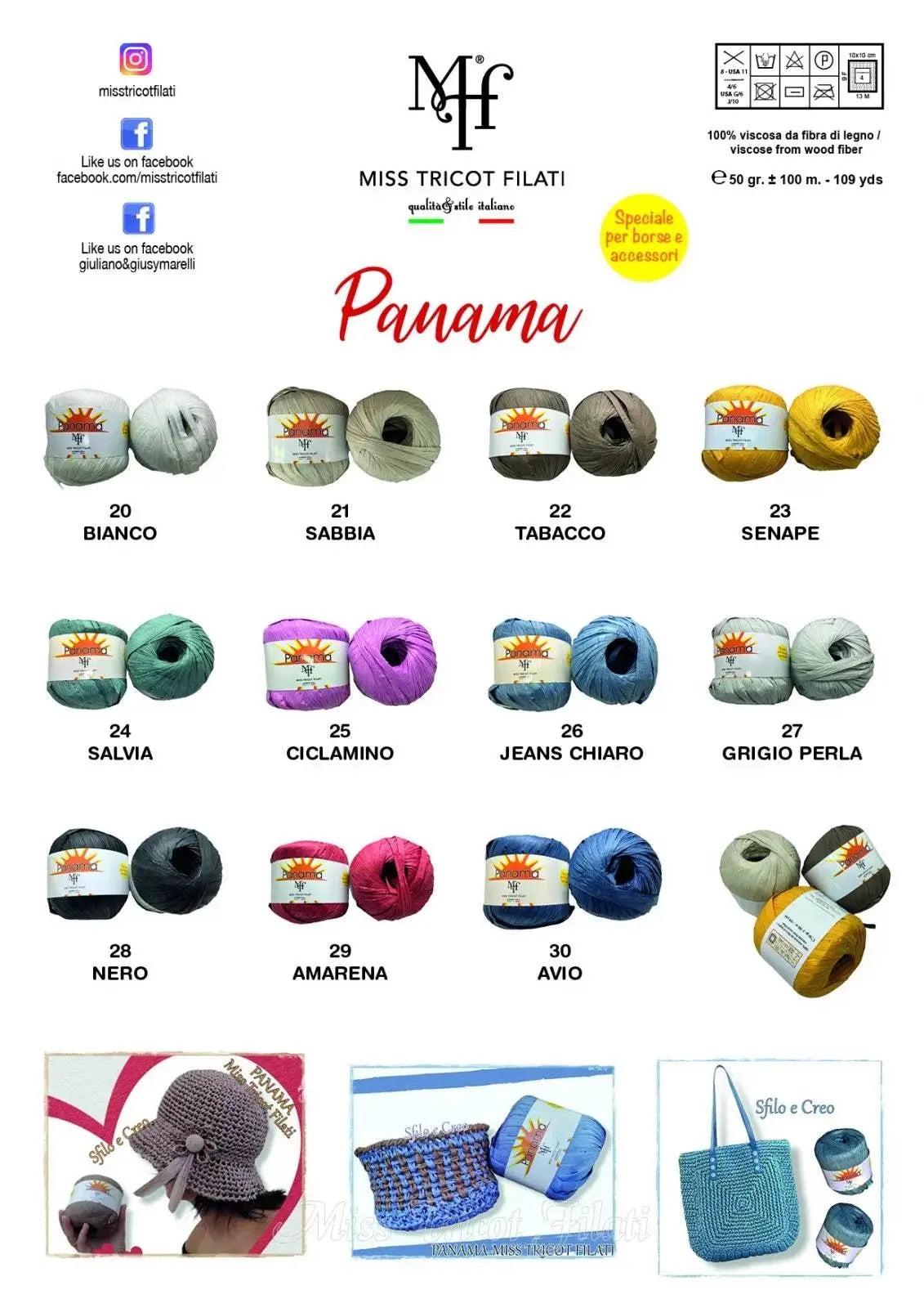 RAFIA Panama – Miss Tricot Filati - - LacariaRicami.Store