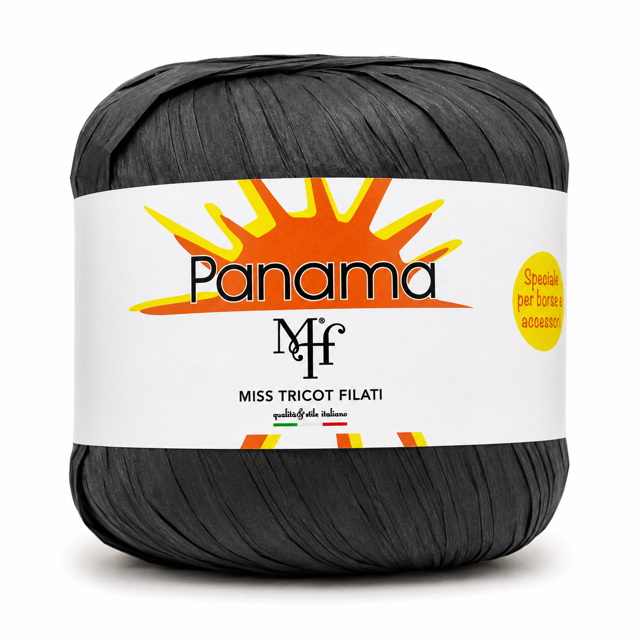 RAFIA Panama – Miss Tricot Filati - Colore: 28 - NERO - by LacariaRicami.Store