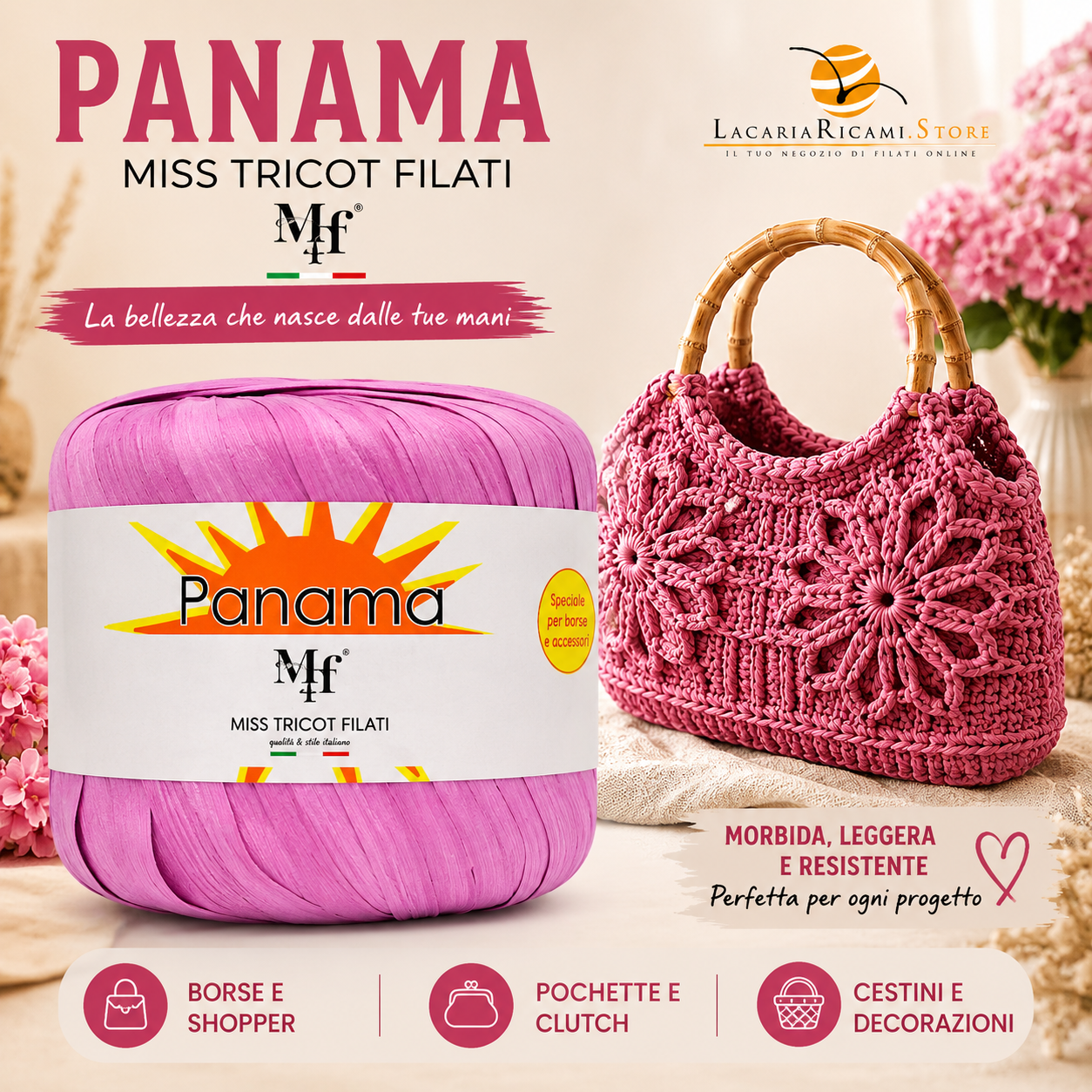 RAFIA Panama – Miss Tricot Filati - Colore: - by LacariaRicami.Store