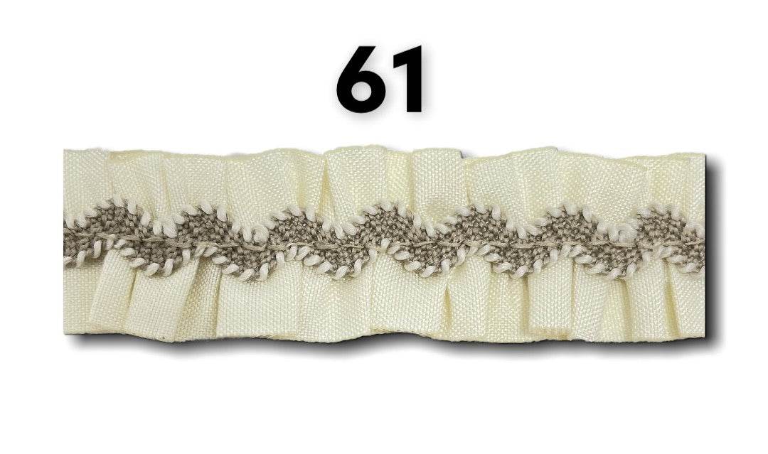 Passamaneria Doppia con Ondulina Bicolore - - LacariaRicami.Store