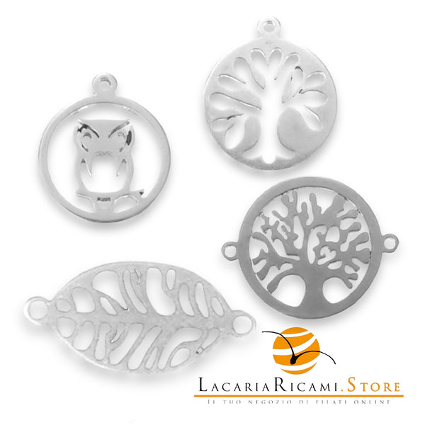 Charm in metallo color argento alta qualità per PENDENTI In Acciaio
