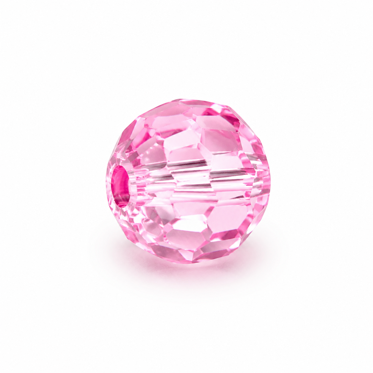 PERLE Mezzo Cristallo Sfaccettate 6mm - Colore: 212-02 - ROSA TRASPARENTE - by LacariaRicami.Store