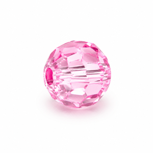 PERLE Mezzo Cristallo Sfaccettate 6mm - Colore: 212-02 - ROSA TRASPARENTE - by LacariaRicami.Store