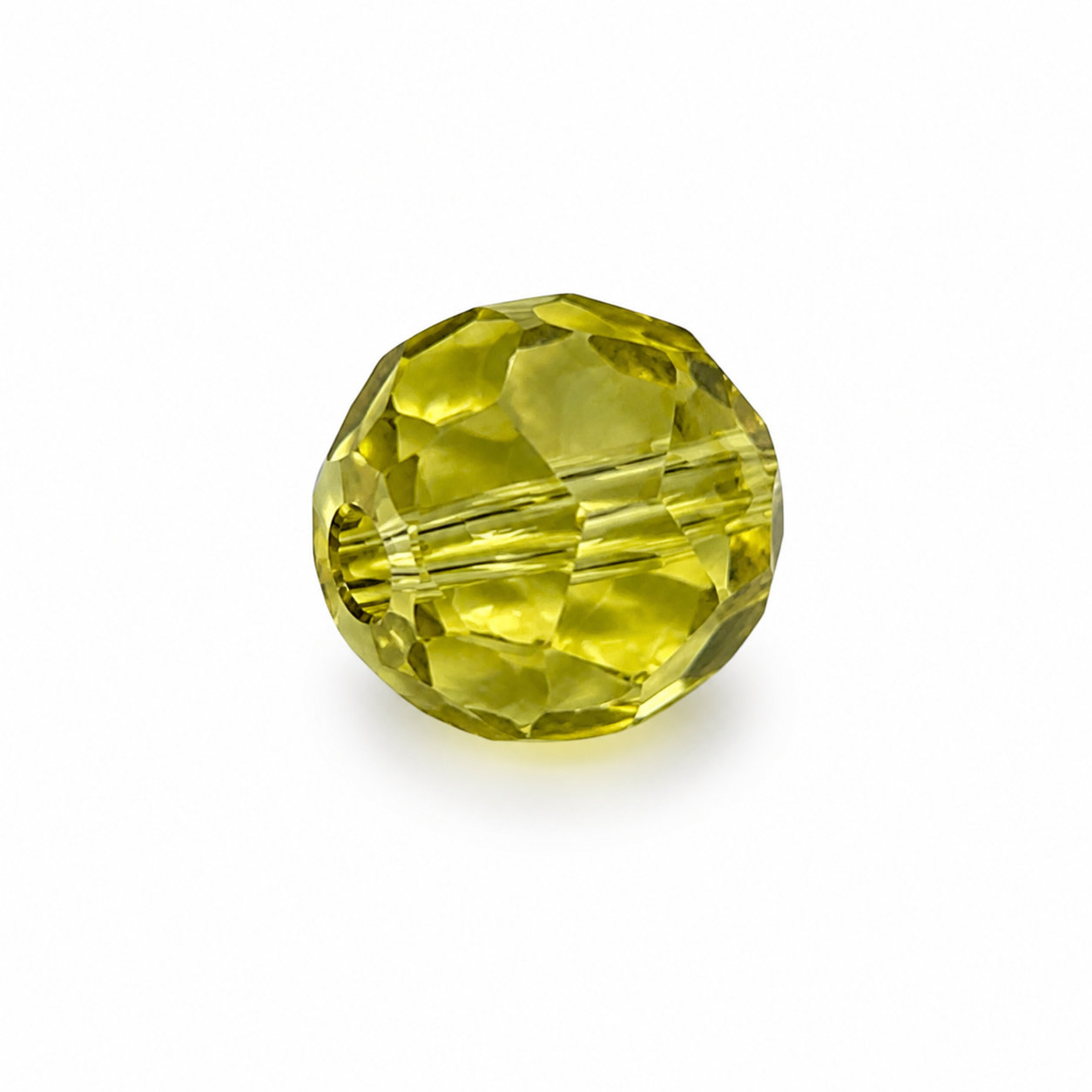 PERLE Mezzo Cristallo Sfaccettate 6mm - Colore: 212-12 - GIALLO SCURO - by LacariaRicami.Store