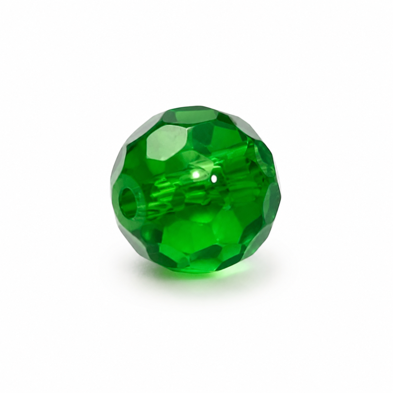 PERLE Mezzo Cristallo Sfaccettate 6mm - Colore: 212-16 - VERDE SMERALDO - by LacariaRicami.Store