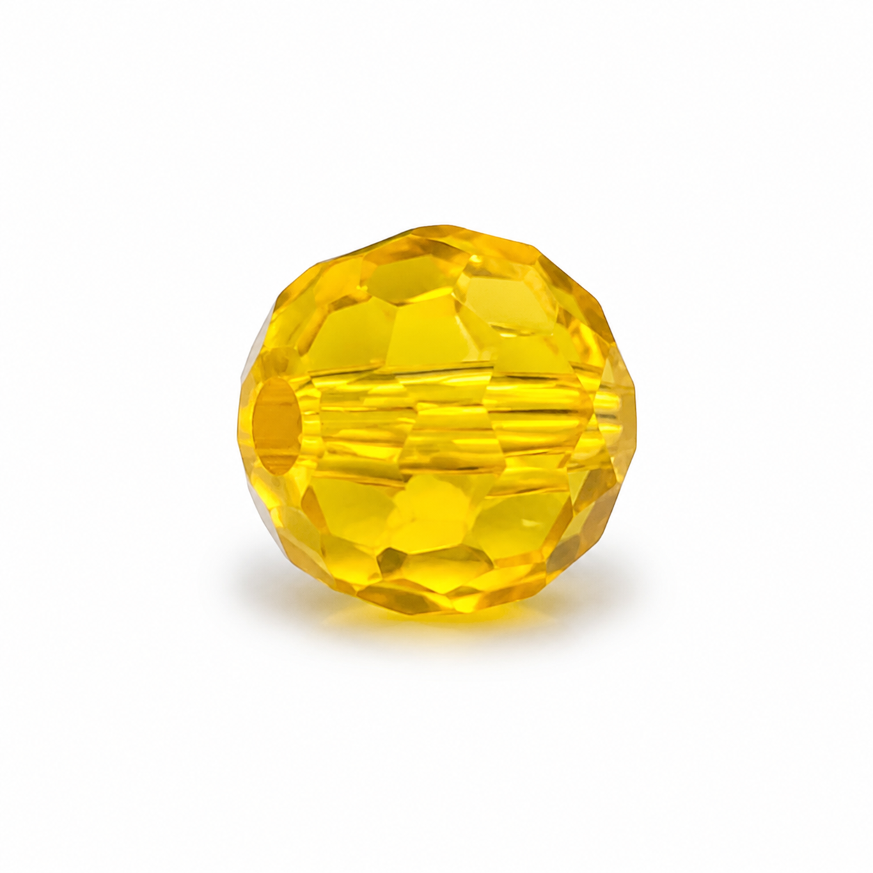 PERLE Mezzo Cristallo Sfaccettate 6mm - Colore: 212-25 - GIALLO - by LacariaRicami.Store