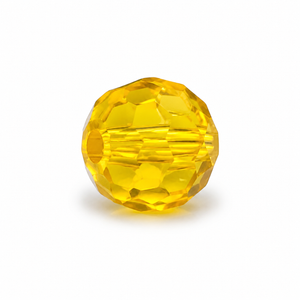 PERLE Mezzo Cristallo Sfaccettate 6mm - Colore: 212-25 - GIALLO - by LacariaRicami.Store