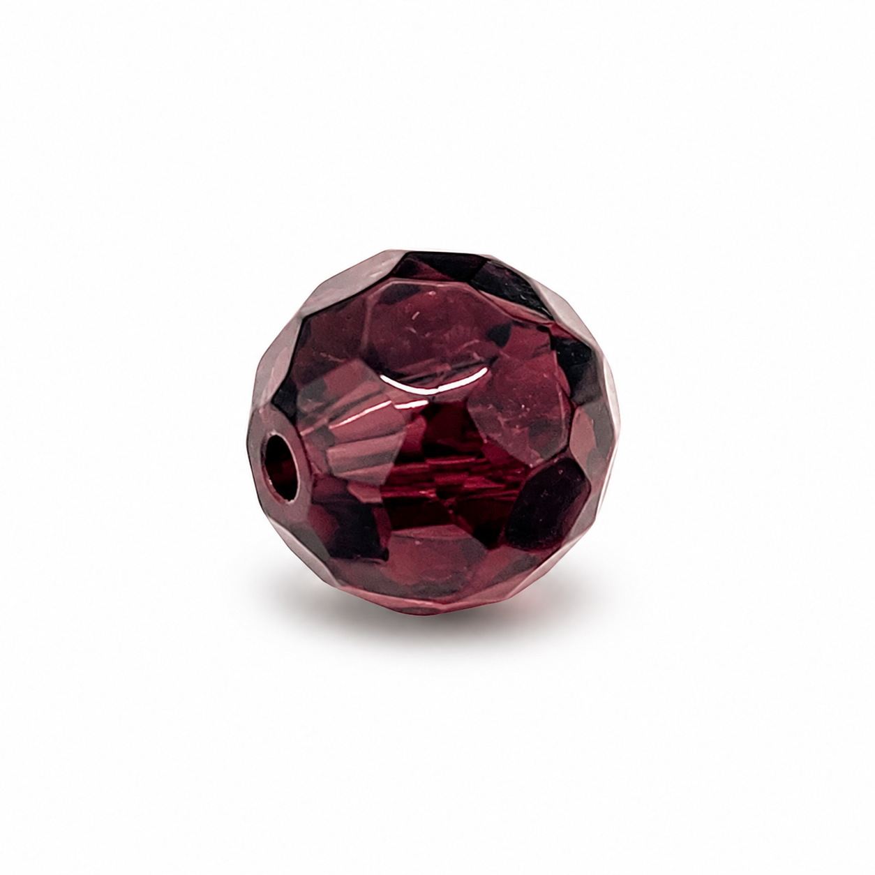 PERLE Mezzo Cristallo Sfaccettate 6mm - Colore: 212-34 - NERO CILIEGIA - by LacariaRicami.Store