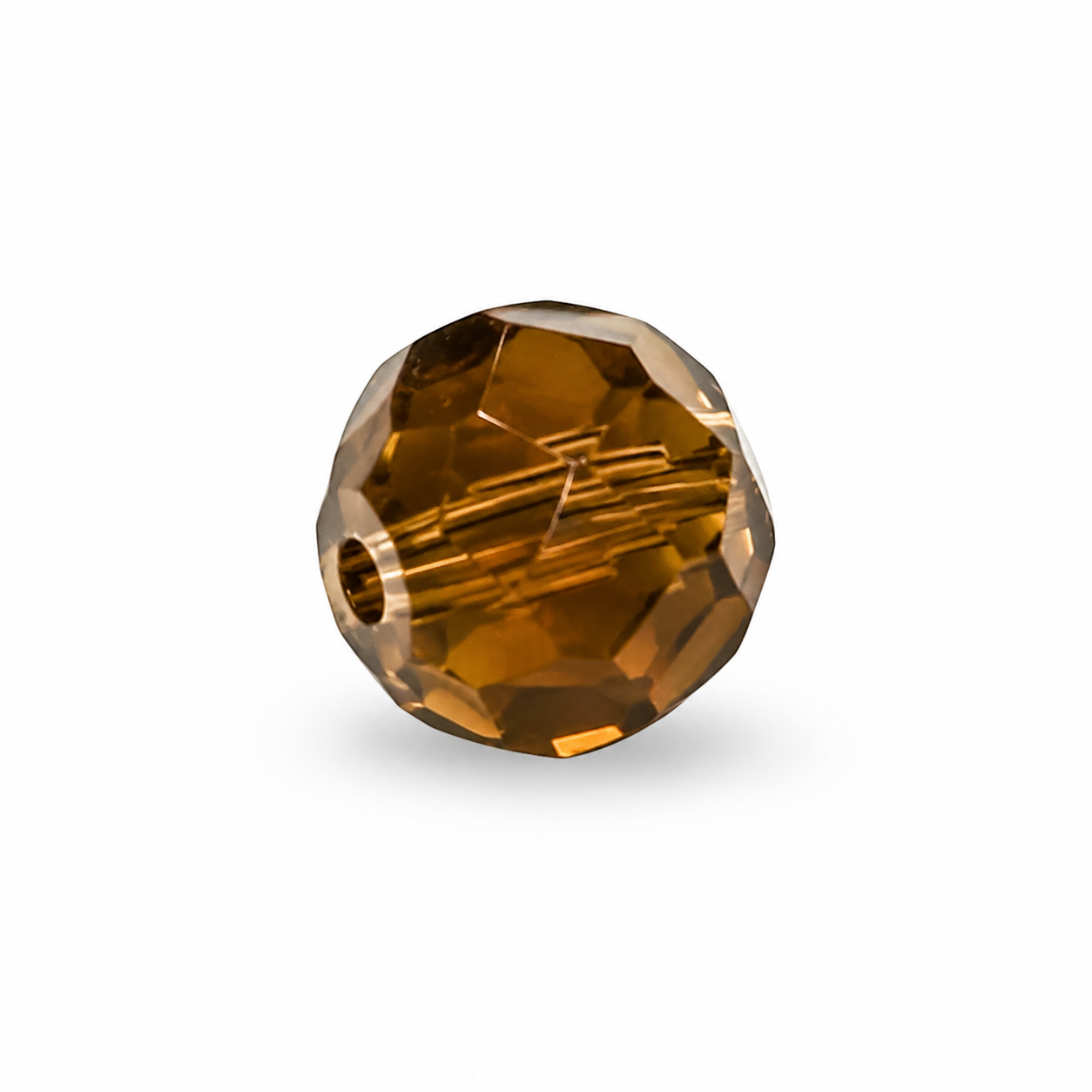 PERLE Mezzo Cristallo Sfaccettate 6mm - Colore: 212-38 - MARRONE - by LacariaRicami.Store
