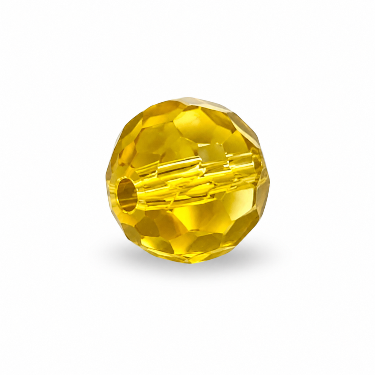 PERLE Mezzo Cristallo Sfaccettate 6mm - Colore: 212-40 - GIALLO ORO - by LacariaRicami.Store