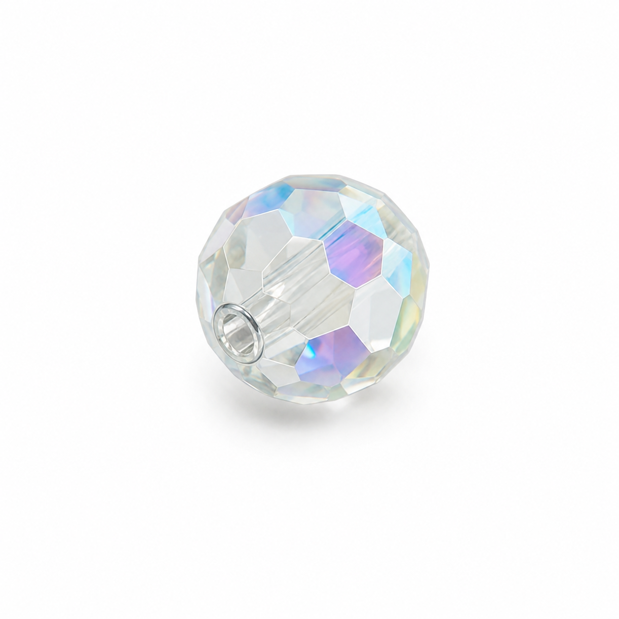 PERLE Mezzo Cristallo Sfaccettate 6mm - Colore: 212-43 - BIANCO MULTICOLOR - by LacariaRicami.Store