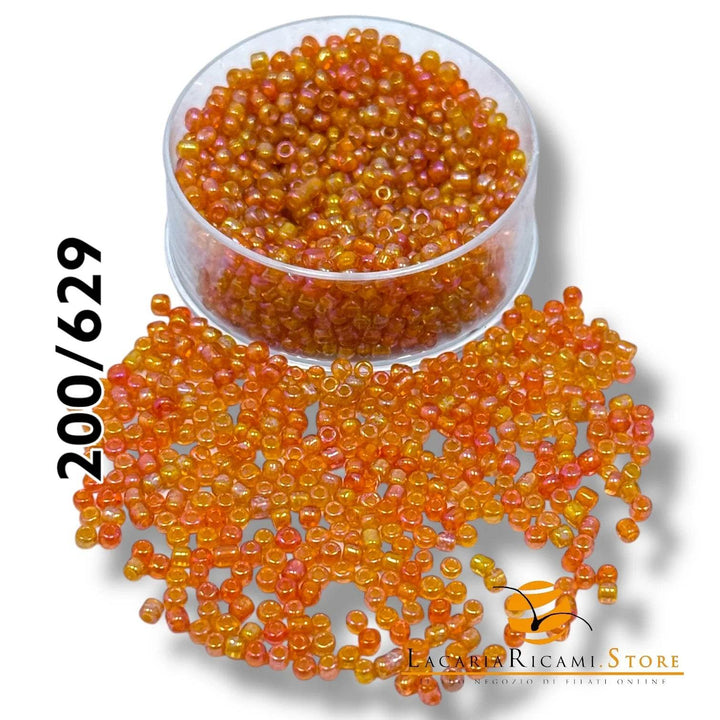 PERLINE Di Vetro (Corallini) 12/0 - 2mm - - LacariaRicami.Store
