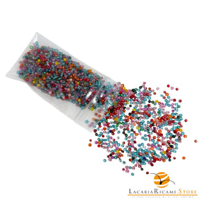 PERLINE Di Vetro (Corallini) 12/0 - 2mm - Colore: MIX COLOR - by LacariaRicami.Store