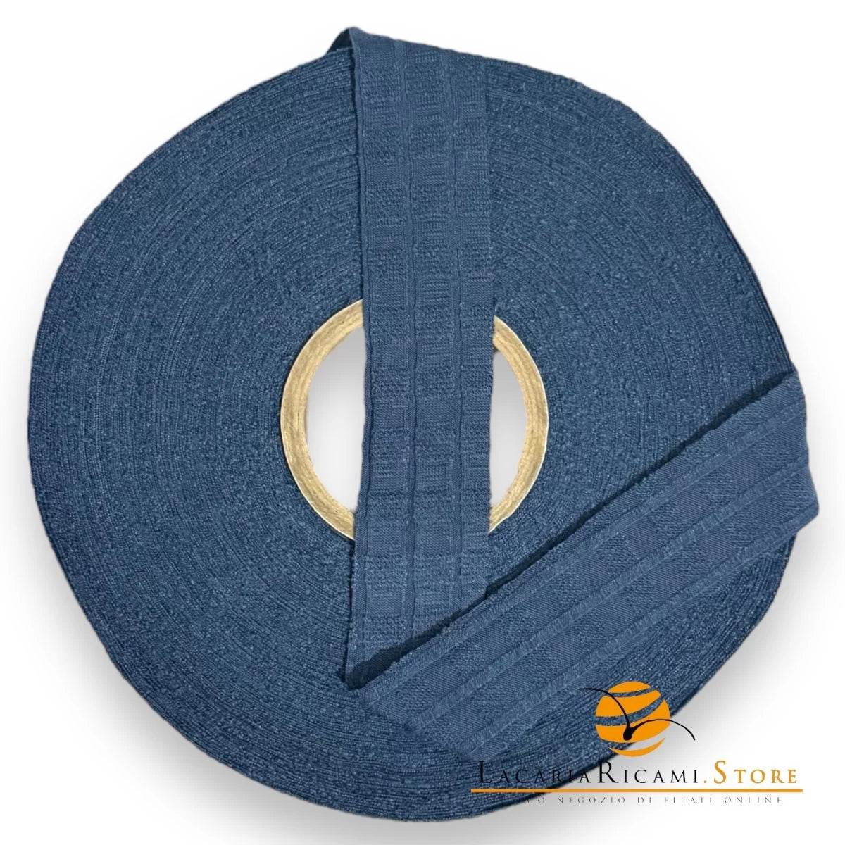 Zoom BLU JEANS RIGHE licra (260 Grammi)