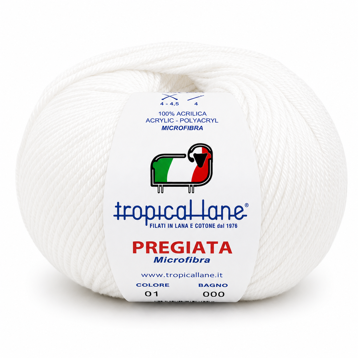 MICROFIBRA Pregiata - Tropical Lane - Colore: 01 - BIANCO - by LacariaRicami.Store