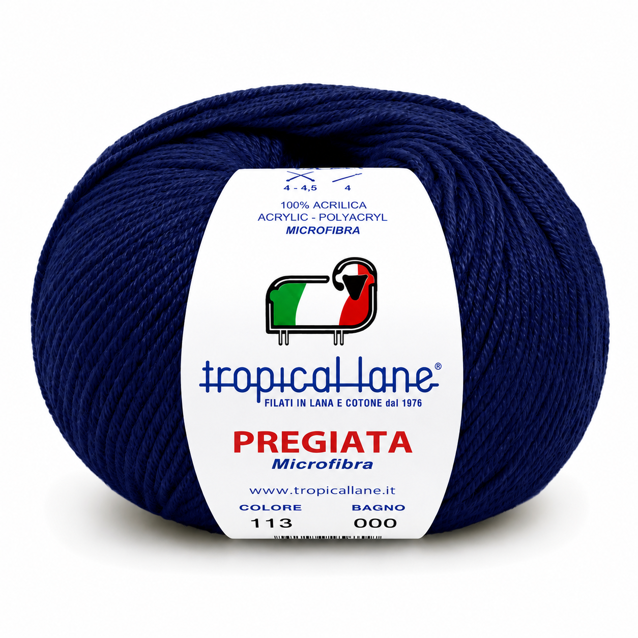 MICROFIBRA Pregiata - Tropical Lane - Colore: 113 - BLU CINA - by LacariaRicami.Store
