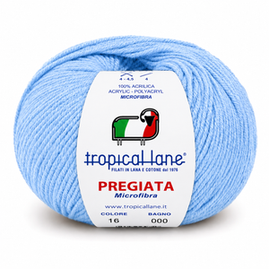 MICROFIBRA Pregiata - Tropical Lane - Colore: 16 - AZZURRO BABY - by LacariaRicami.Store