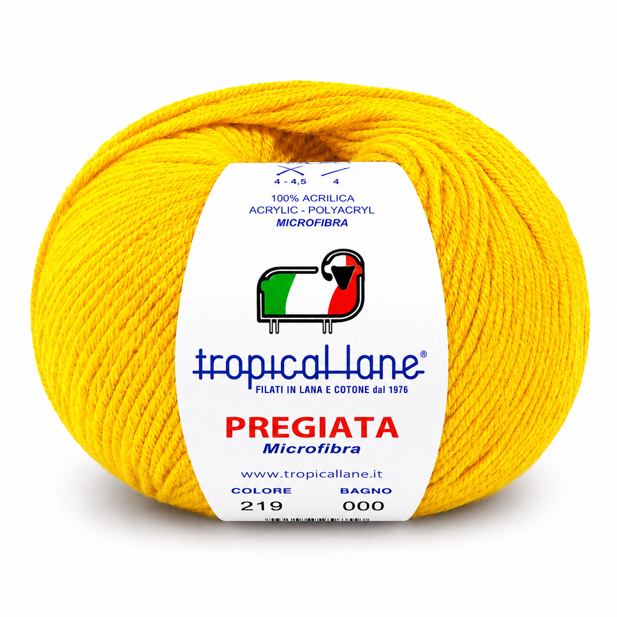 MICROFIBRA Pregiata - Tropical Lane - Colore: 219 - GIALLO SOLE - by LacariaRicami.Store