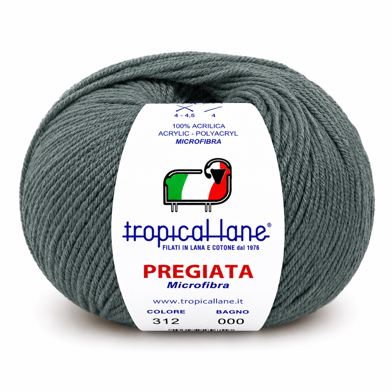 MICROFIBRA Pregiata - Tropical Lane - Colore: 312 - GRIGIO - by LacariaRicami.Store