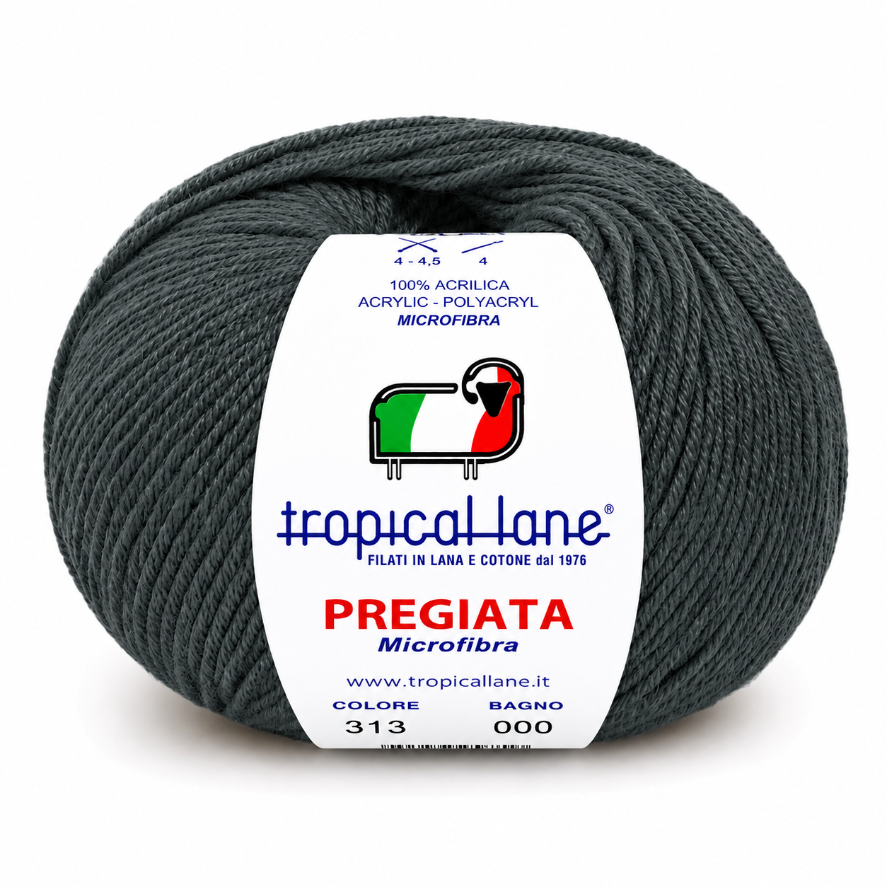 MICROFIBRA Pregiata - Tropical Lane - Colore: 313 - GRIGIO SCURO - by LacariaRicami.Store
