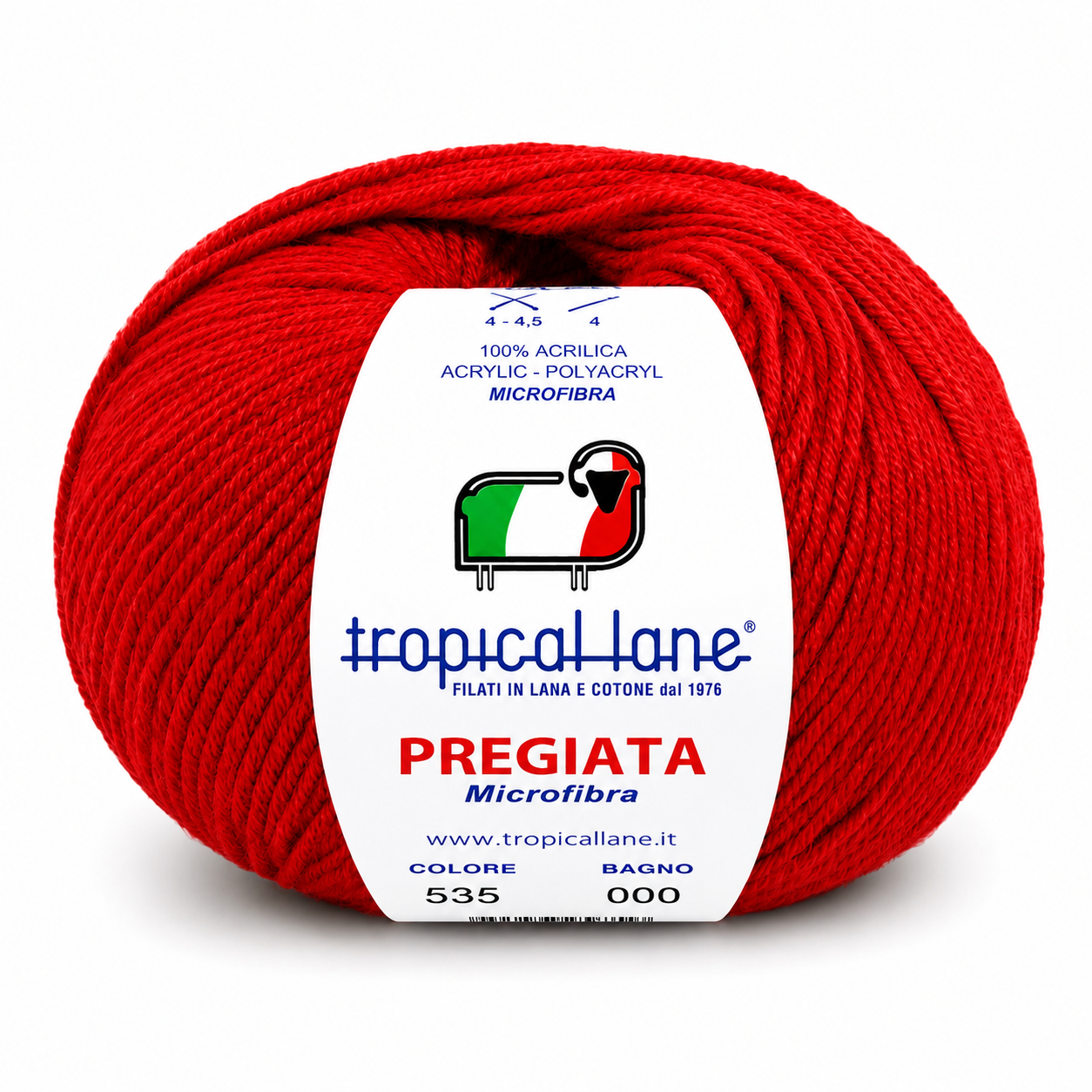 MICROFIBRA Pregiata - Tropical Lane - Colore: 535 - ROSSO - by LacariaRicami.Store