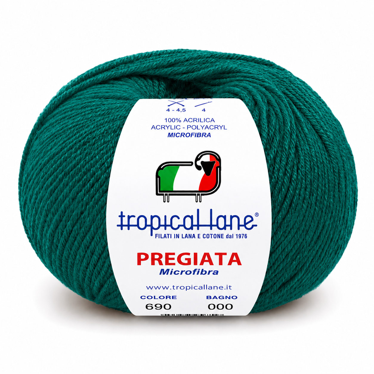MICROFIBRA Pregiata - Tropical Lane - Colore: 690 - VERDE BOTTIGLIA - by LacariaRicami.Store