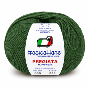 MICROFIBRA Pregiata - Tropical Lane - Colore: 836 - VERDE SCURO - by LacariaRicami.Store