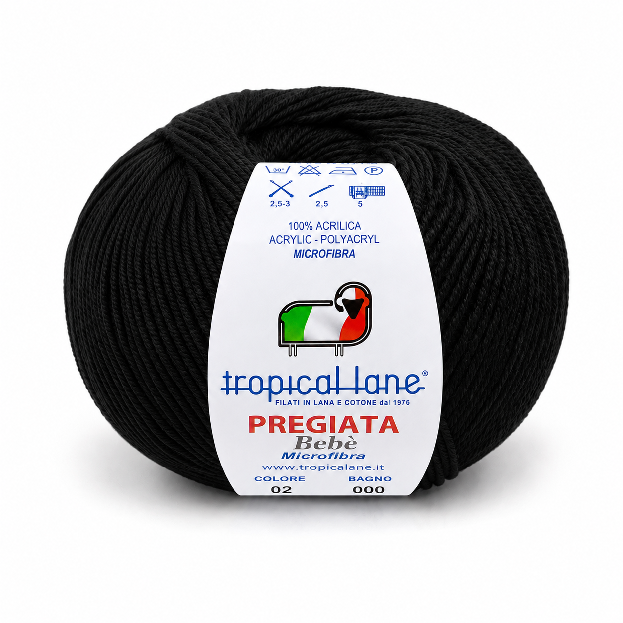 MICROFIBRA Pregiata Bebè - Tropical Lane - Colore: 02 - NERO - by LacariaRicami.Store