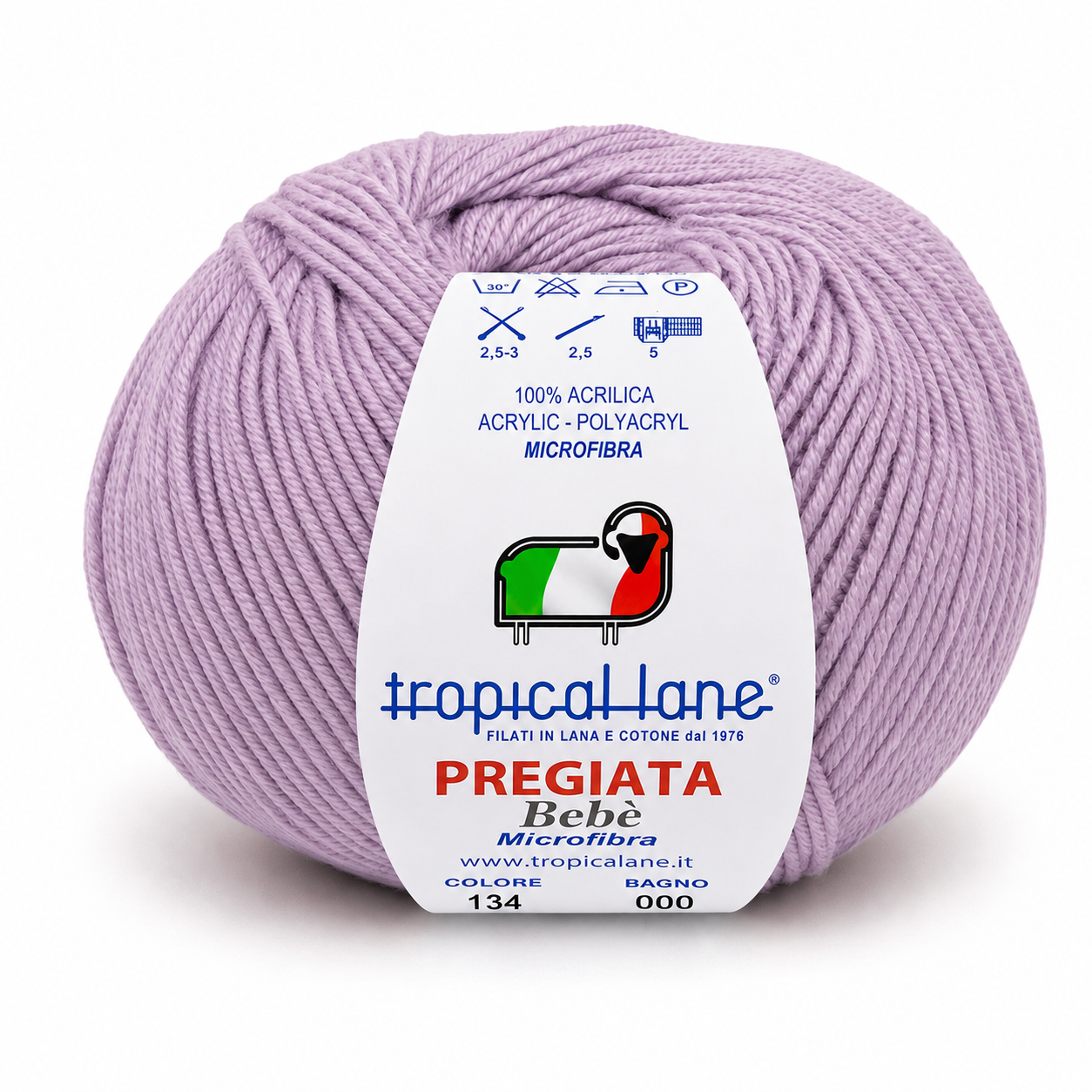 MICROFIBRA Pregiata Bebè - Tropical Lane - Colore: 134 - LILLA - by LacariaRicami.Store