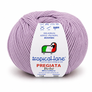 MICROFIBRA Pregiata Bebè - Tropical Lane - Colore: 134 - LILLA - by LacariaRicami.Store