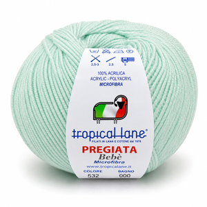MICROFIBRA Pregiata Bebè - Tropical Lane - Colore: 532 - VERDE ACQUA - by LacariaRicami.Store