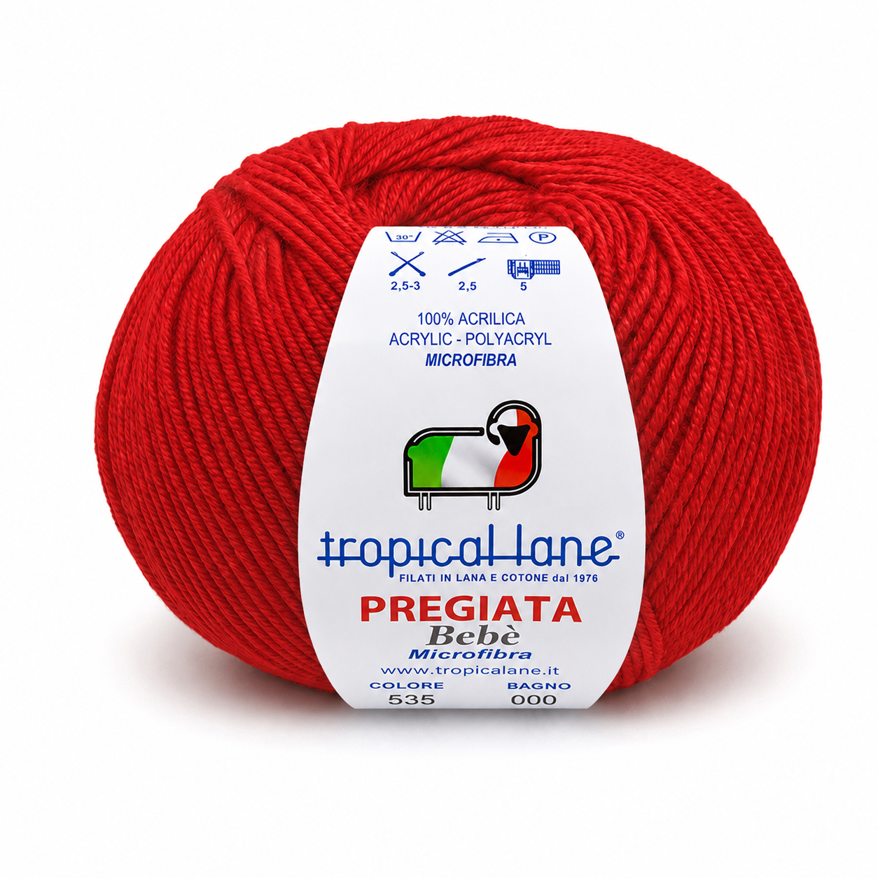 MICROFIBRA Pregiata Bebè - Tropical Lane - Colore: 535 - ROSSO - by LacariaRicami.Store