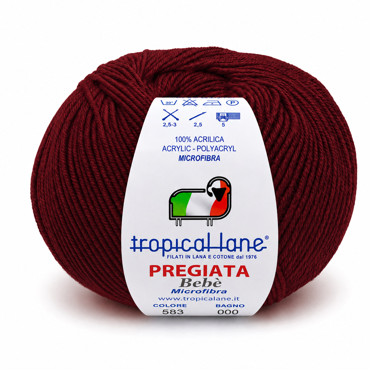 MICROFIBRA Pregiata Bebè - Tropical Lane - Colore: 583 - BORDEAUX - by LacariaRicami.Store