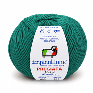 MICROFIBRA Pregiata Bebè - Tropical Lane - Colore: 690 - VERDE - by LacariaRicami.Store
