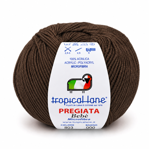 MICROFIBRA Pregiata Bebè - Tropical Lane - Colore: 803 - MARRONE - by LacariaRicami.Store
