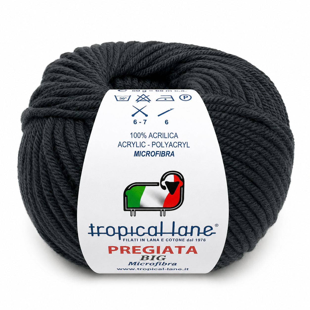 MICROFIBRA Pregiata BIG - Tropical Lane - Colore: 313 - GRIGIO SCURO - by LacariaRicami.Store